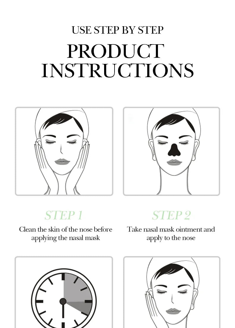Masque Crème Nez Anti- Points Noirs : Nettoyage Profond des Pores et Réduction des Imperfections
