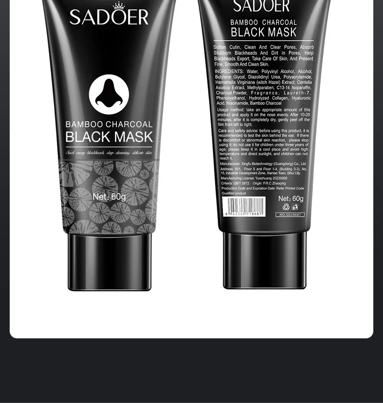 Masque Crème Nez Anti- Points Noirs : Nettoyage Profond des Pores et Réduction des Imperfections